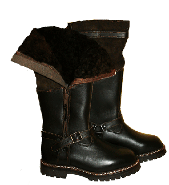 fliegerpelzstiefel-lammfell Gewachsenes Lammfell für wohlige Wärme