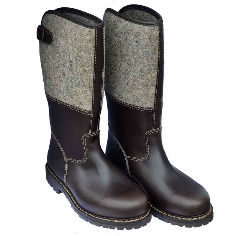 Salober braun der Filzschaftstiefel