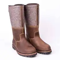 Juchtenleder Filzstiefel